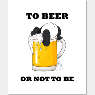 To beer or not to be - Funny Panda Posters and Art